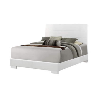 Coaster Felicity California King Panel Bed Glossy White Model 203501KW