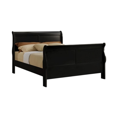 Coaster Louis Philippe Full Sleigh Panel Bed Black Model 203961F