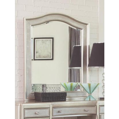 Coaster Bling Game Arched Top Vanity Mirror Metallic Platinum