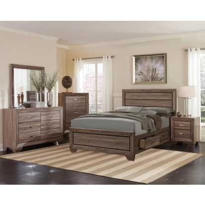 Coaster Kauffman Storage Bedroom Set with High Straight Headboard Model 204190Q-S5