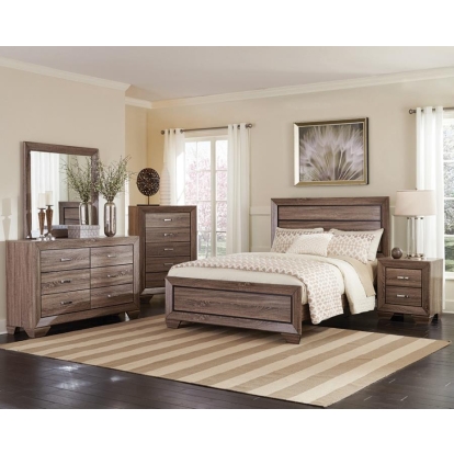 Coaster Kauffman Bedroom Set with High Straight Headboard Model 204191KW-S4