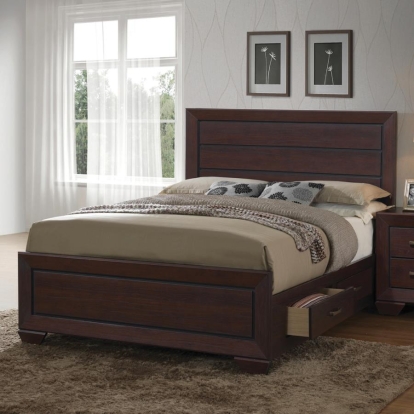 Coaster Kauffman California King Storage Bed Dark Cocoa Model 204390KW