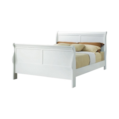 Coaster Louis Philippe Queen Sleigh Panel Bed White Model 204691Q