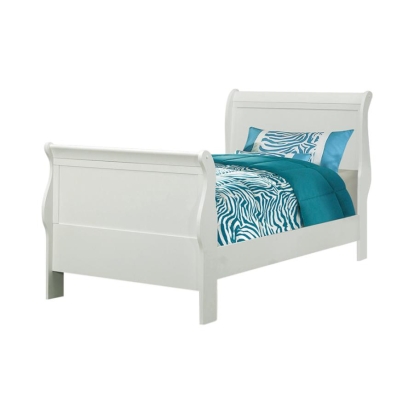 Coaster Louis Philippe Twin Sleigh Panel Bed White Model 204691T
