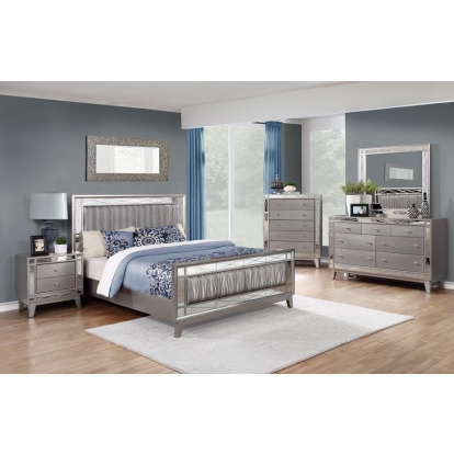 Coaster Leighton Bedroom Set Metallic Mercury Model 204921Q-S4
