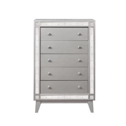 Coaster Leighton 5-drawer Chest Metallic Mercury Model 204925