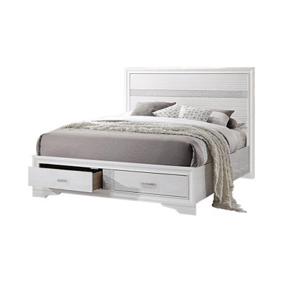 Coaster Miranda Eastern King 2-drawer Storage Bed White Model 205111KE