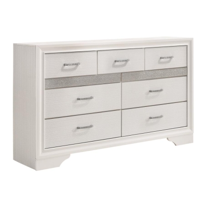 Coaster Miranda 7-drawer Dresser White and Rhinestone Model 205113