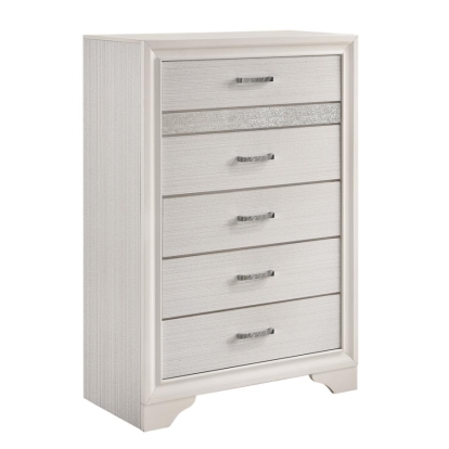 Coaster Miranda 5-drawer Chest White and Rhinestone Model 205115