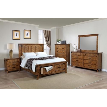Coaster Brenner Storage Bedroom Set Rustic Honey