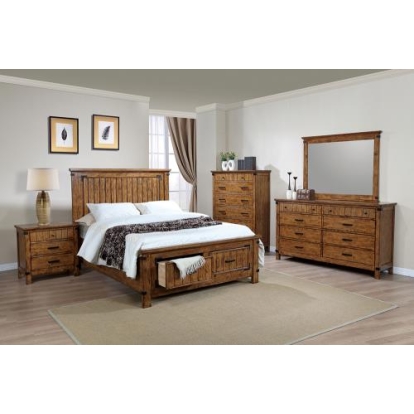 Coaster Brenner Storage Bedroom Set Rustic Honey