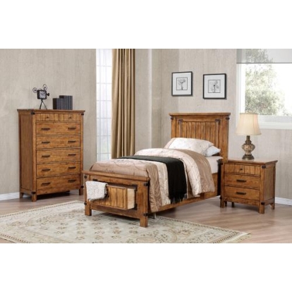 Coaster Brenner Storage Bedroom Set Rustic Honey