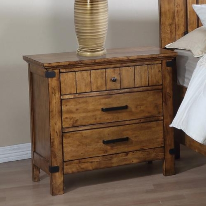 Coaster Brenner 3-drawer Night Stand Rustic Honey