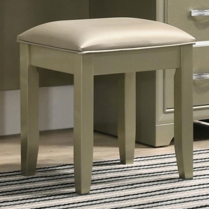 Coaster Beaumont Upholstered Vanity Stool Champagne Gold and Champagne