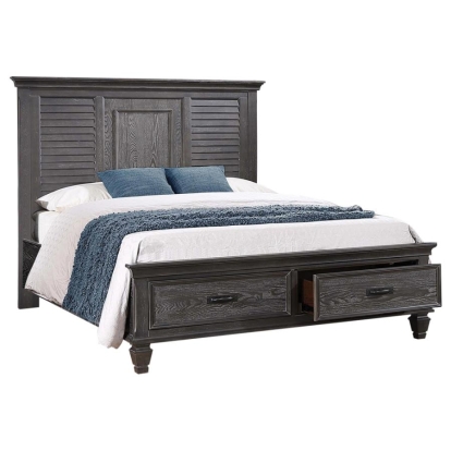 Coaster Franco Eastern King Platform Storage Bed Weathered Sage Model 205730KE