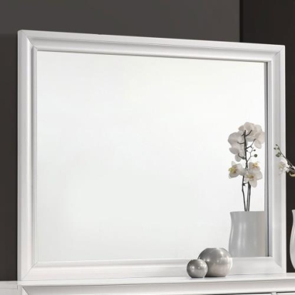 Coaster Barzini Rectangle Dresser Mirror White