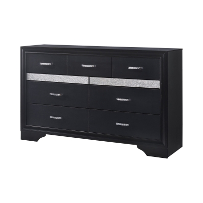 Coaster Miranda 7-drawer Dresser Black and Rhinestone Model 206363