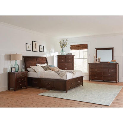 Coaster Barstow 4-piece Eastern King Storage Bedroom Set Pinot Noir Model 206430KE-S4