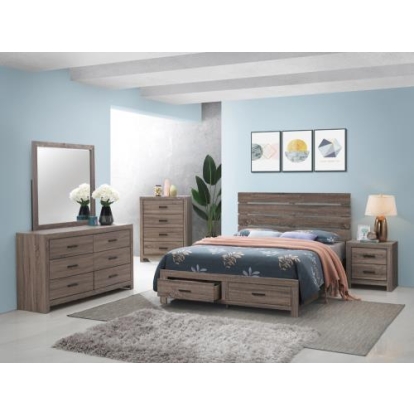 Coaster Brantford 5-piece Eastern King Storage Bedroom Set Barrel Oak