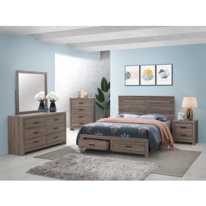 Coaster Brantford 5-piece Queen Storage Bedroom Set Barrel Oak