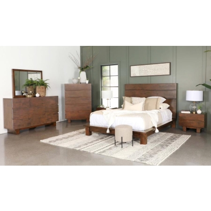 Coaster Genevieve 5-piece California King Platform Bedroom Set Dark Brown Model 207491KW-S5