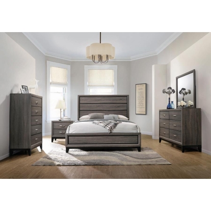 Coaster Watson Bedroom Set Grey Oak and Black Model 212421Q-S5