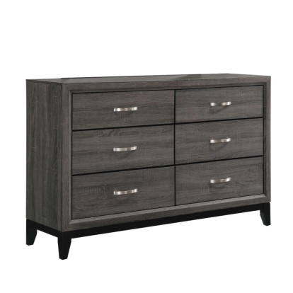 Coaster Watson 6-drawer Dresser Grey Oak and Black Model 212423