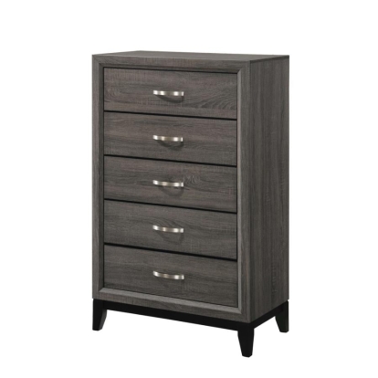 Coaster Watson 5-drawer Chest Grey Oak and Black Model 212425