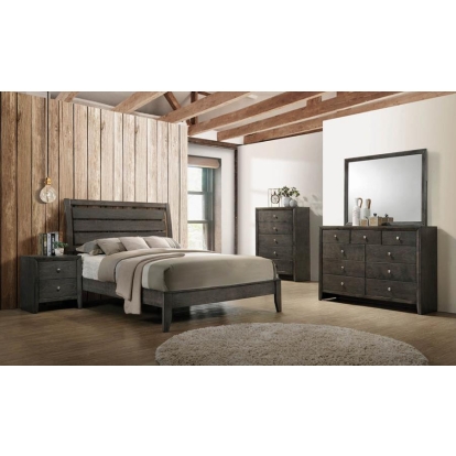 Coaster Serenity 5-piece Full Sleigh Bedroom Set Mod Grey Model 215841F-S5