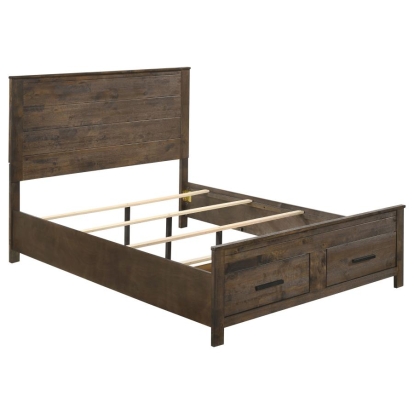 Coaster Woodmont Eastern King Storage Bed Rustic Golden Brown Model 222631KE