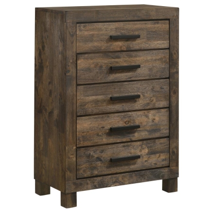 Coaster Woodmont 5-drawer Chest Rustic Golden Brown Model 222635