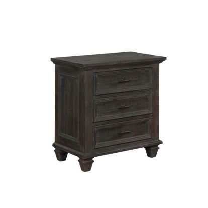 Coaster Atascadero 3-drawer Nightstand Weathered Carbon Model 222882