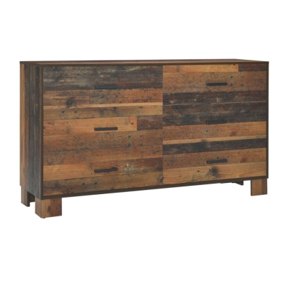 Coaster Sidney 6-drawer Dresser Rustic Pine Model 223143