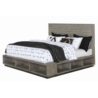 Coaster Derbyshire Eastern King Storage Bed Grey Oak Model 223201KE
