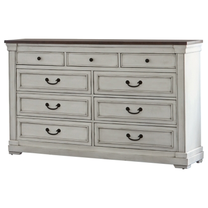 Coaster Hillcrest 9-drawer Dresser Dark Rum and White Model 223353