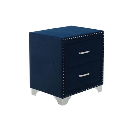 Coaster Melody 2-drawer Upholstered Nightstand Pacific Blue Model 223372