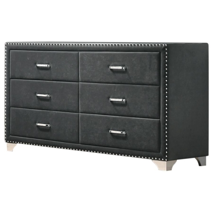 Coaster Melody 6-drawer Upholstered Dresser Grey Model 223383