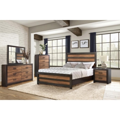 Coaster Dewcrest 5-piece Eastern King Panel Bedroom Set Caramel and Licorice Model 223451KE-S5