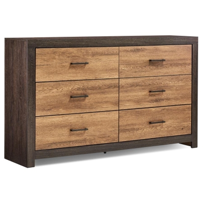 Coaster Dewcrest 6-drawer Dresser Caramel and Licorice Model 223453