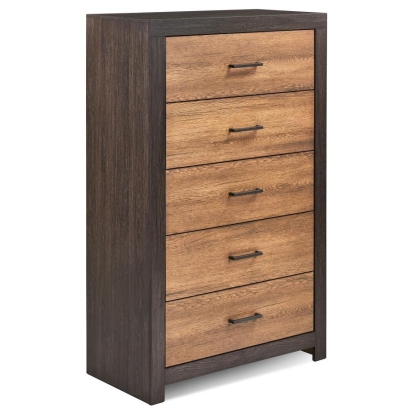 Coaster Dewcrest 5-drawer Chest Caramel and Licorice Model 223455