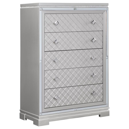 Coaster Eleanor Rectangular 5-drawer Chest Metallic Model 223465