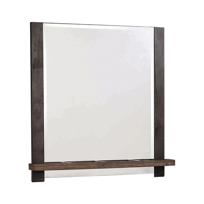 Coaster Azalia Dresser Mirror with Jewelry Tray Black and Walnut