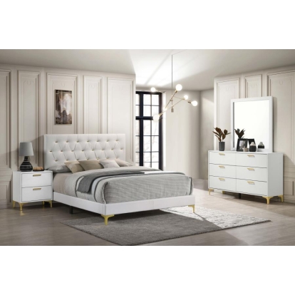 Coaster Kendall 4-piece Eastern King Bedroom Set White Model 224401KE-S4
