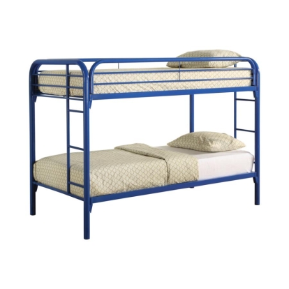 Coaster Morgan Twin over Twin Bunk Bed Blue Model 2256B