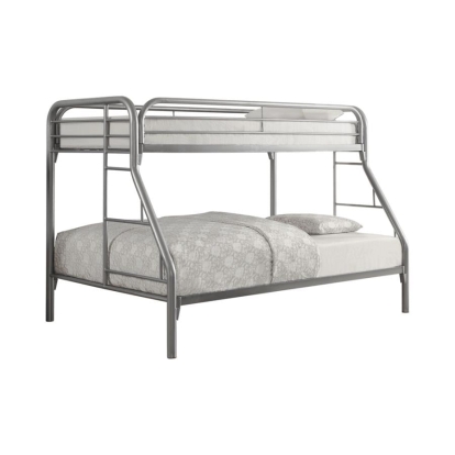 Coaster Morgan Twin over Full Bunk Bed Silver Model 2258V
