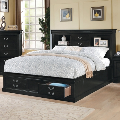 ACME Louis Philippe III EK Bed With Storage Model 24387EK