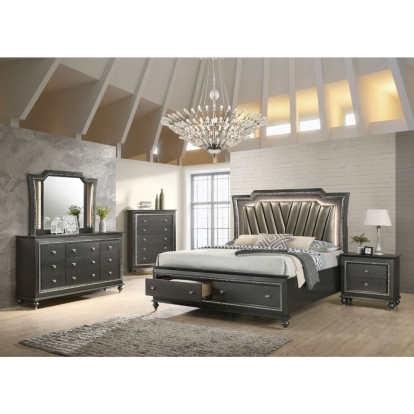 ACME Kaitlyn Queen Bed With Led & Storage Model 27280Q