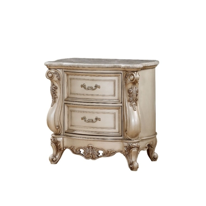 ACME Gorsedd Nightstand With Marble Top Model 27443