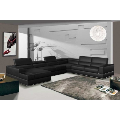 VIG Furniture Black Sectional Sofa SKU VGEV-5106-BLK-SECT - Product ID 79625