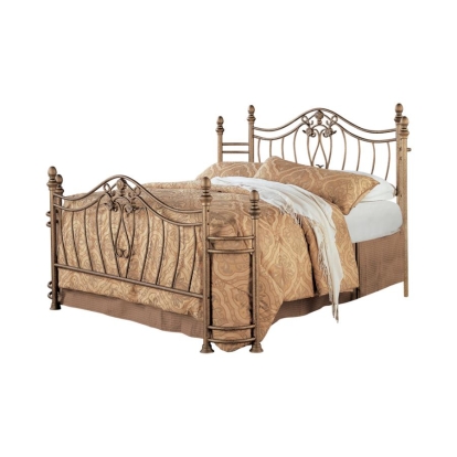 Coaster Sydney Queen Bed Antique Brushed Gold Model 300171Q